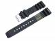 Watch band 22mm black caoutchouc diver band