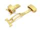 Flip clasp (CrKFS-46) 18mm stainless steel golden polished with push button release