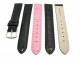 TOP: Watch band ALLIGATOR ELEGANCE 16 - 20mm black, dark brown or pink, lightly padded
