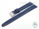 Watch strap 12mm dark blue patent leather smooth by KUKI (width of buckle 10 mm)