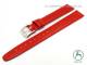 Watch strap 12mm red patent leather smooth by KUKI (width of buckle 10 mm)