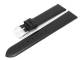 Watch band 18mm black smooth surface without stitching