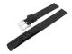 Watch band leather black alligator grain 12mm glossy