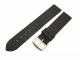 Watch band 20mm black grained surface (width of buckle 18 mm)
