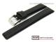 Watch band 21mm black smooth surface  stitched by BOB