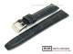 Watch band 18mm dark blue alligator grain stitched by BOB