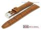Watch band 19mm brown alligator grain stitched by BOB