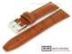 Watch band 18mm auburn alligator grain stitched by BOB