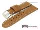 Watch band 24mm brown smooth surface light colored contrast stitching by BOB