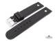 Watch band 20mm black robust riveted for Aristo (e.g. \