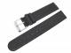 Watch band 20mm leather black Business style (width of buckle 18 mm)