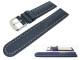 TOP: Watch band 18mm leather dark blue SPORTS band white seam (width of buckle 18 mm)