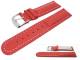TOP: Watch band 24mm leather red SPORTS band (width of buckle 22 mm)