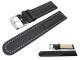 TOP: Watch band 22mm leather black SPORTS band (width of buckle 20 mm)