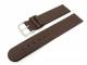 Watch band 18mmdark brown leather smooth without seam (width of buckle 18 mm)