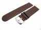 Watch band 22mm dark brown leather smooth without seam (width of buckle 22 mm)