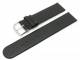 Watch band 18mm black leather smooth without seam (width of buckle 18 mm)