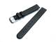 Watch band 16mm leather black without seam (width of buckle 16 mm)