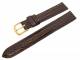 Watch band 10mm dark brown teju-grain (width of buckle 10 mm)