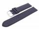 Watch band leather dark blue with seam 17mm (width of buckle 16 mm)