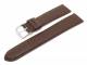 Watch band XL 20mm dark brown smooth surface (width of buckle 20 mm)
