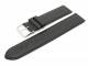 TOP: Watch band leather CLASSIC STANDARD black with seam 18mm (width of buckle 18 mm)