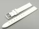 Watch band leather white with seam 14mm (width of buckle 12 mm)
