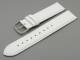 Watch band 24mm white smooth surface (width of buckle 22 mm)