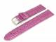 Watch band 18mm leather blackberry (lilac) alligator grain with seam (width of buckle 16 mm)