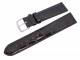 TOP: Watch band 18mm leather dark brown ALLIGATOR ELEGANCE with seam (width of buckle 16 mm)