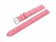 Watch band 14mm leather pink alligator grain (width of buckle 12 mm)