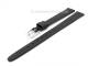 Watch band 11mm black smooth surface matt finish without stitching