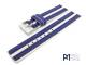 Watch band 22mm blue/creme casual design stitched by Piero Magli (width of buckle 22 mm)