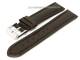 Watch band 20mm dark brown grained surface (width of buckle 18 mm)