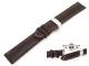 TOP: Watch band 20mm classic adventuere dark brown white seam with butterfly-clasp
