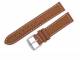 Watch band 18mm brown smooth surface white seam (width of buckle 18 mm)