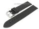 Watch band leather XS 16mm black TITANIUM buckle smooth surface without stitching