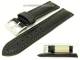 Watch band 20mm black soft calfskin padded stitched