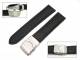 Watch band 24mm black deployant clasp grained surface (width of buckle 22 mm)