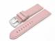 Watch band 22mm light pink with white seam