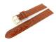 TOP: Watch band leather brown 18mm Croco Grain (Cayman) glossy