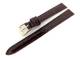 Watch band leather XL dark brown 12mm Croco Grain (Cayman) glossy
