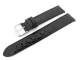 Watch band leather XL black 20mm Croco Grain (Cayman) glossy