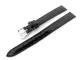 Watch band leather XL black 12mm Croco Grain (Cayman) glossy