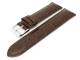 Watch band XL 22mm dark brown alligator grain matt robust
