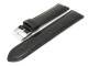 Watch band 20mm black alligator grain matt robust
