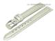 Watch band 16mm silver metallic smooth surface silk-matt finish
