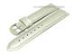 Watch band 20mm silver metallic smooth surface silk-matt finish