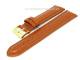 Watch band 18mm brown calf skin padded yoke seam