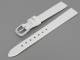 Watch band 10mm white leather smooth without stitching by Eichmueller